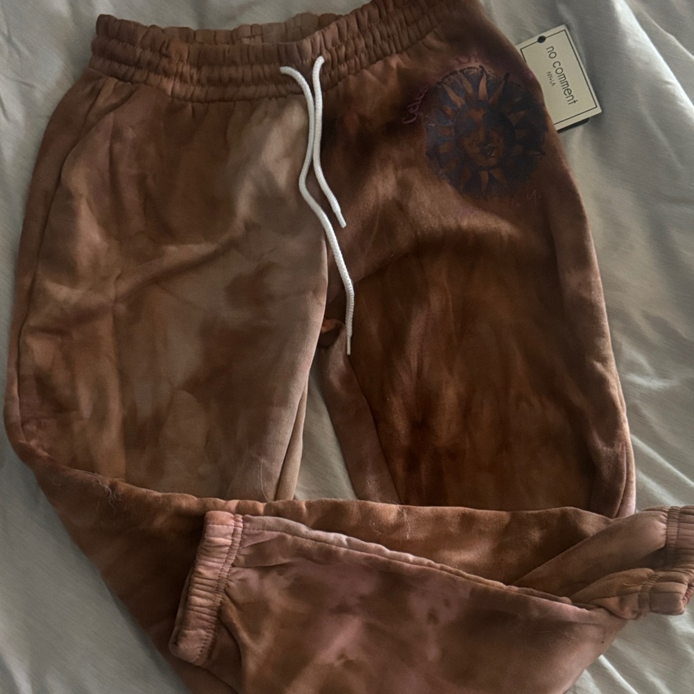 Brown Tie-Dye Jogger Pants